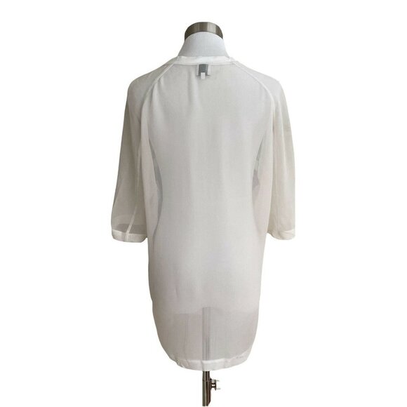 3.1 Phillip Lim Women's Sz S New York City NYC White Silk Oversized Graphic Tee - Picture 3 of 4